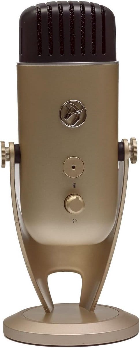 Professionele USB Microfoon met Statief voor Streaming en Opnemen - Goud