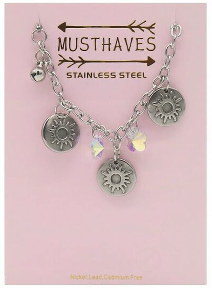 Kinder ketting met zon bedeltjes