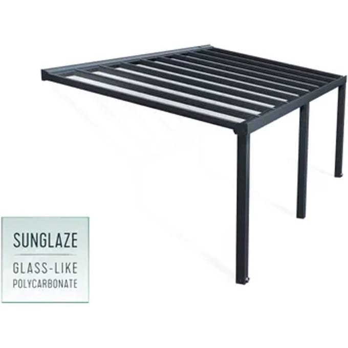 Palram | Canopia - Aanleunende Pergola Stockholm - Grijs - 340x660cm