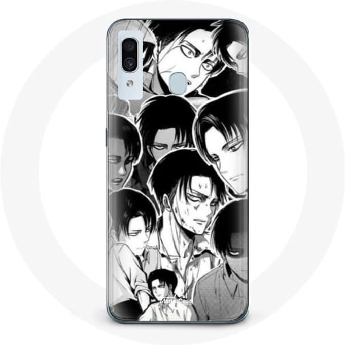 Coque pour Samsung Galaxy A30 Attaque des Titans Manga Levi Ackerman