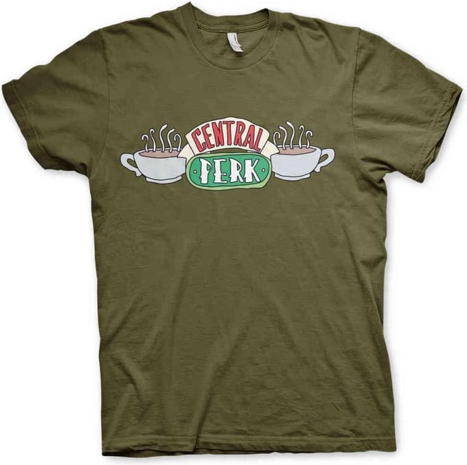Friends Heren Tshirt -S- Central Perk Groen