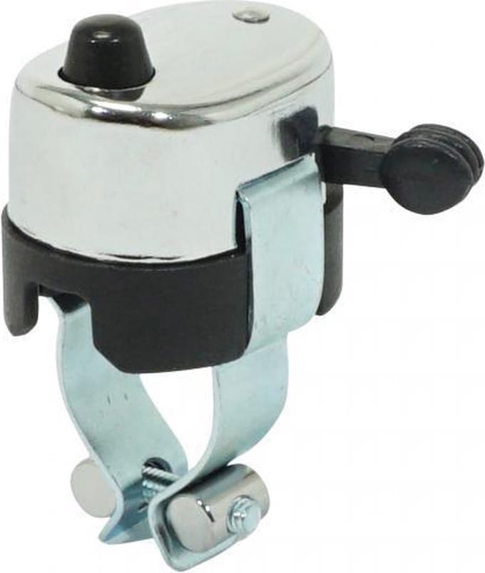 Bouton poussoir + commutateur ON/OFF chromé Ø22 pour moto mobylette cyclo mob