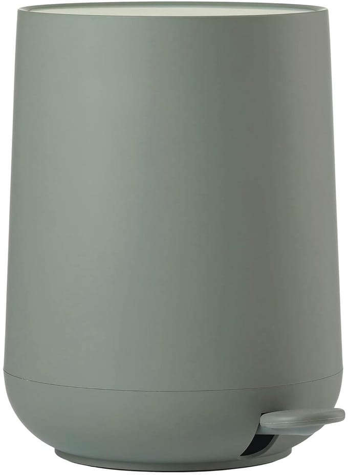 Kleine pedaalemmer met deksel 5 liter olijfgroen