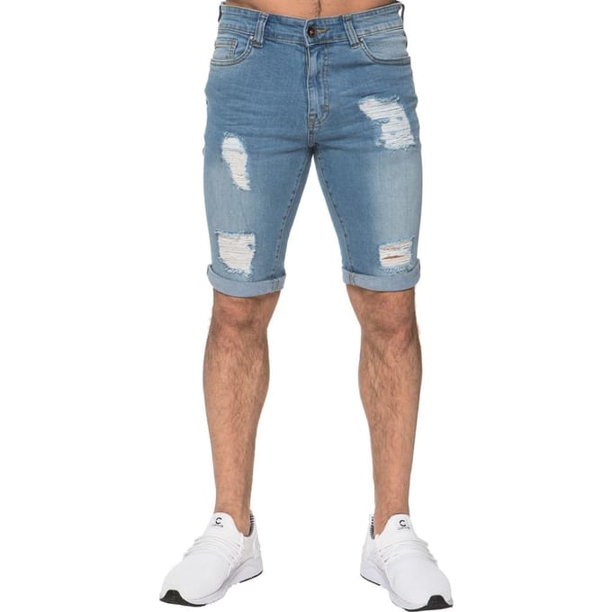 Heren Ripped Skinny Shorts