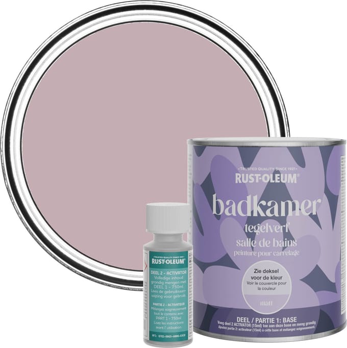Rust-Oleum Roze Badkamer Tegelverf Matt - Subtiel Licht 750ml