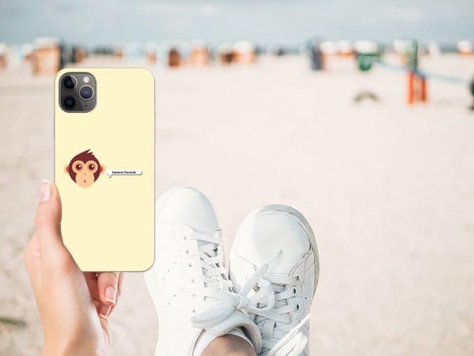 Back Cover voor Apple iPhone 11 Pro Max Telefoonhoesje met Naam Monkey