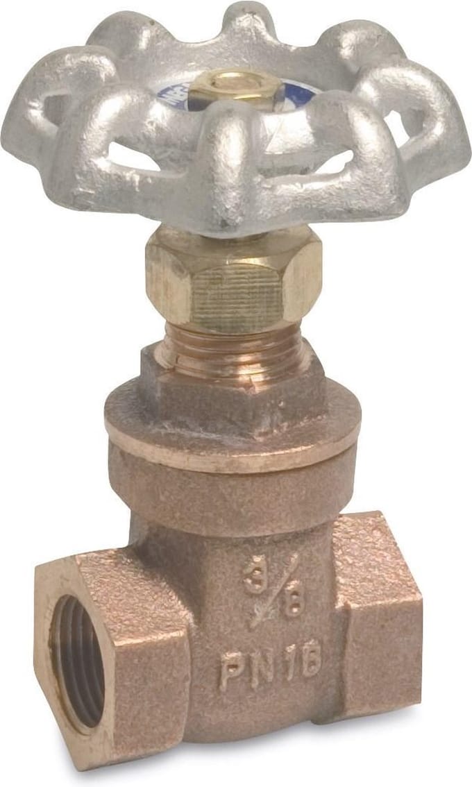 Profec Schuifafsluiter brons 1/2" binnendraad 16bar