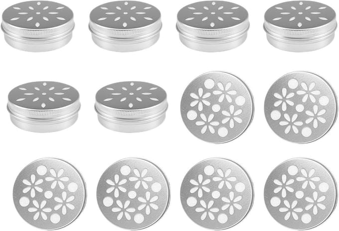 Hondengeurset - Snuffelblikjes - Geurtraining Hond - 12 Geperforeerde Containers - Aluminium - Zilver
