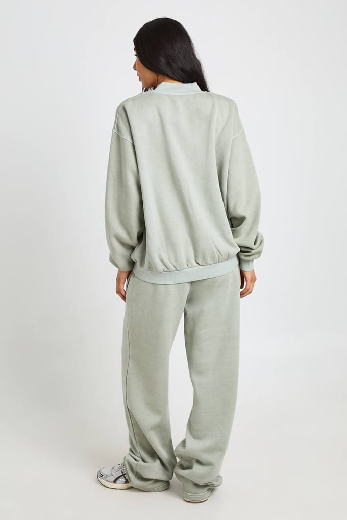 boohoo Dames Tall Bomber Trainingspak | Washed Khaki | Maat: 16