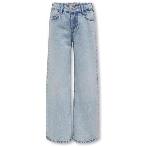 ONLY KOGCOBAIN RHINESTONE WIDE DNM AZG Meisjes Jeans - Light Blue Denim