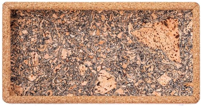 Dienblad QUERCO kurk rechthoekig 28x14.5x1.5 cm - earth - SET/2