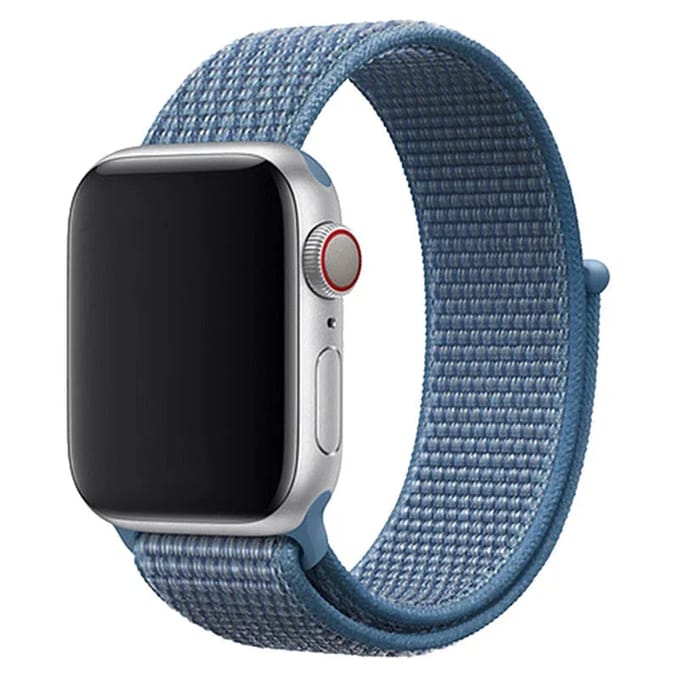 2+1 | Apple Watch Bandje Osvo - Geweven - Nylon - Cape Cod Blauw
