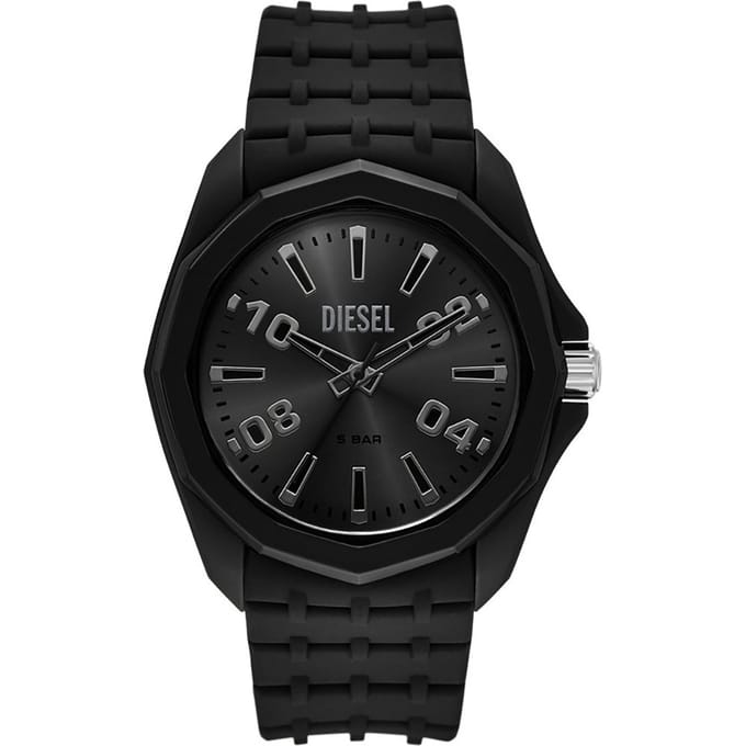 Diesel Stinger 3-Hand Mannen Horloge 44 mm - Zwart