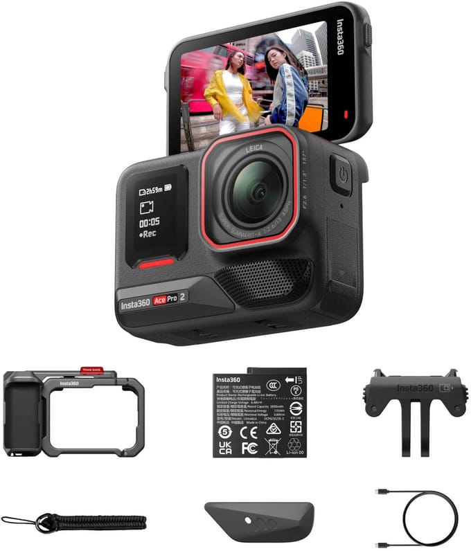 Insta360 Ace Pro 2 Single Battery Xplorer Bundel Action Camera - Maat - Camera