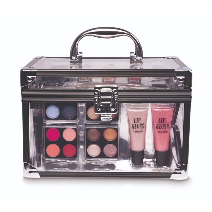 Make-up geschenkkoffer met zwart frame Opmaken en sieraden