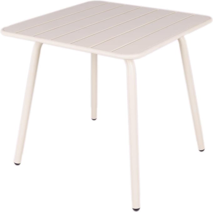 MaximaVida metalen vierkante tuintafel Max 80 x 80 cm ivoor
