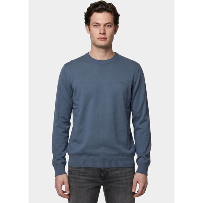 BOSS Black Pullover heren Blauw Upacas-L 10277287 01 50556344/468