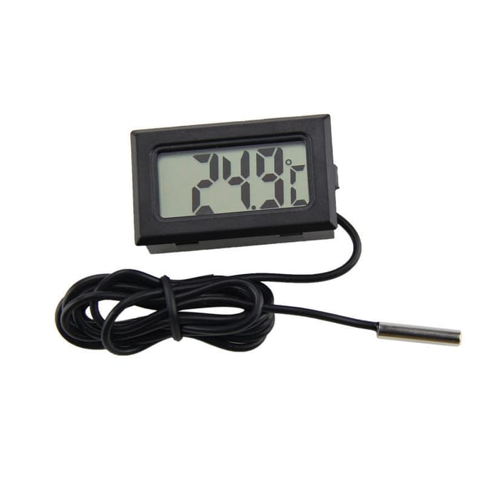 Mini Digitale LCD Thermometer Temperatuursensor Koelkast Vriezer Temperatuur Tester Sonde voor Aquarium Koelkast black