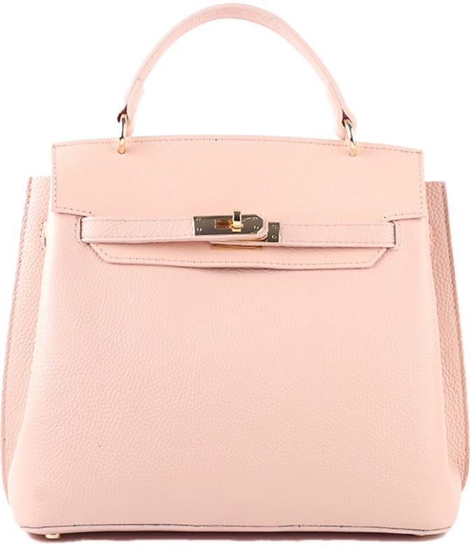 Giuliano Lederen handtas Elowyn - Made in Italy - Roze