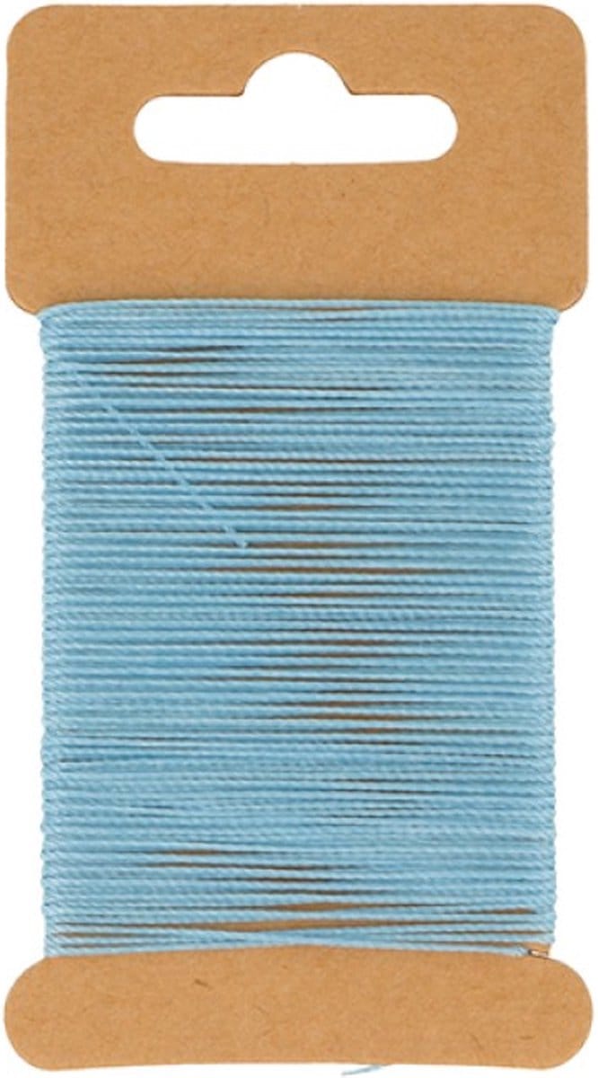 Blauw gewaxt draad 10 m - Artemio