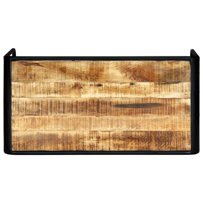 vidaXL - Eettafel - 118x60x76 - cm - massief - ruw - mangohout