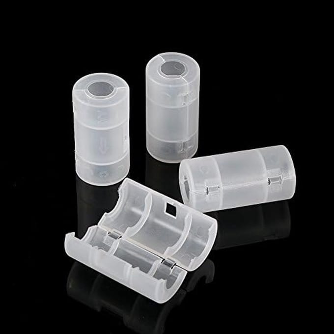 4x AA naar C Batterij Adapter Converters - Omvormers voor Batterij Grootte