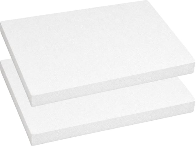 Piepschuim vormen - rechthoek - 2x - 40 x 50 x 4 cm - styropor hobby / DIY vorm - basis knutselfiguren