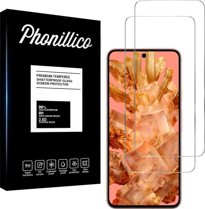 Screenprotector voor Google Pixel 8 - 2 stuks Beschermglas van glas Transparante glazen schermbeschermfolie