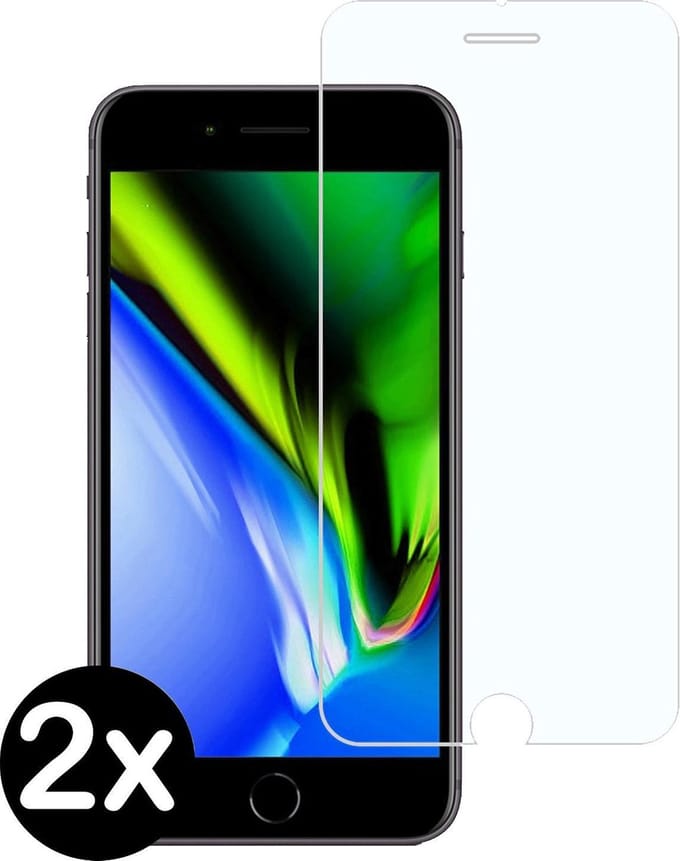 Screenprotector Geschikt voor iPhone 6 Plus Screenprotector Glas Gehard Tempered Glass - Screenprotector Geschikt voor iPhone 6 Plus Screen Protector Screen Cover - 2 PACK