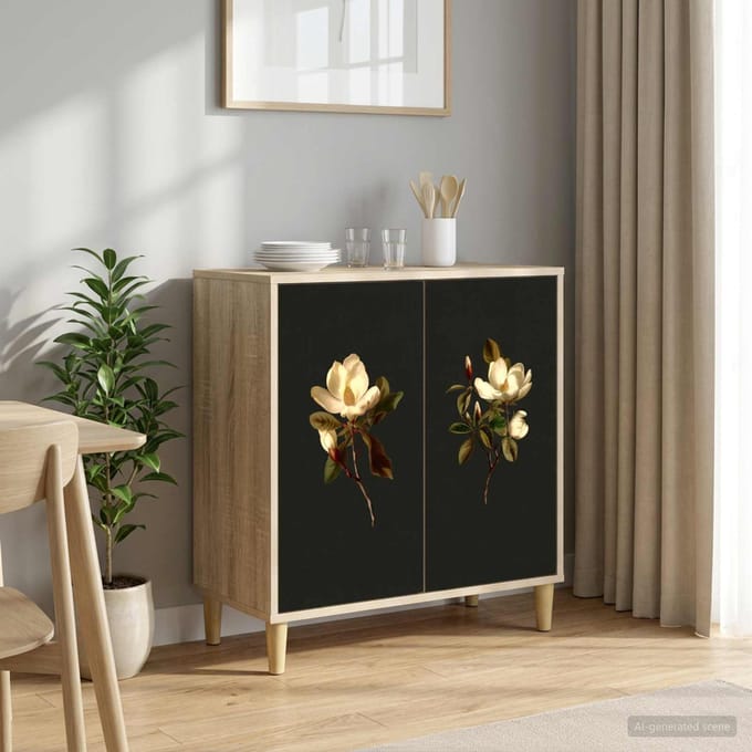 vidaXL - Dressoir - BREMEN - Sonoma - 69 - x - 33 - x - 75 - cm - Bewerkt - hout