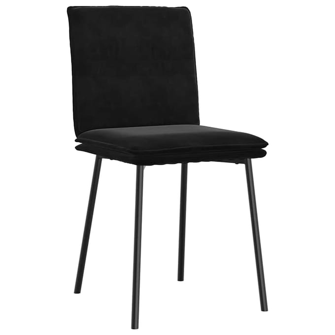 vidaXL - Eetkamerstoelen - 4 - st - fluweel - zwart
