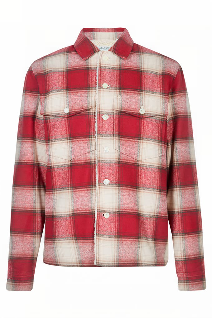 AllSaints Hawkins Jacket Pyrope Red Taglia: XS | Giacche leggere Outlet | Uomo | Rosso