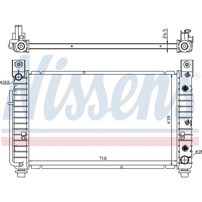 Radiator, motorkoeling NISSENS 69092