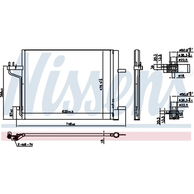 Condensator, airconditioning NISSENS 940767