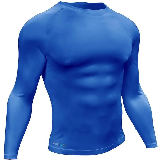 Precision Training Thermoshirt Basislaag Polyester Blauw Maat S