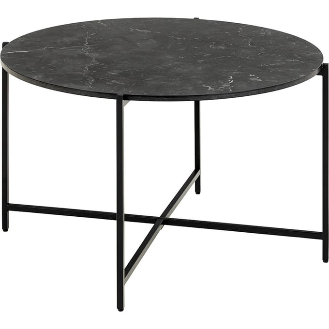 Smuk Salontafel Ø 70 cm Mare Marmer Zwart