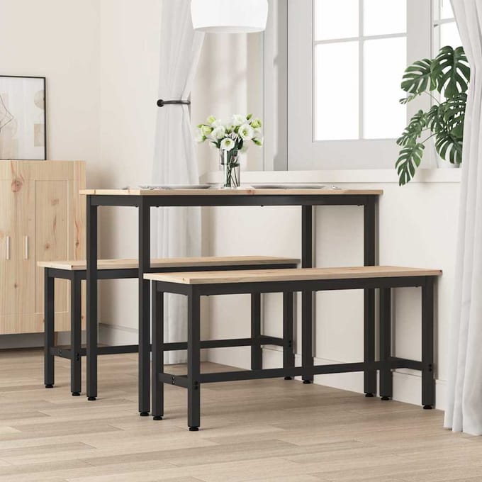 vidaXL - Eetbank - Naturel - 100 - x - 32,5 - x - 49 - cm - Massief - grenenhout