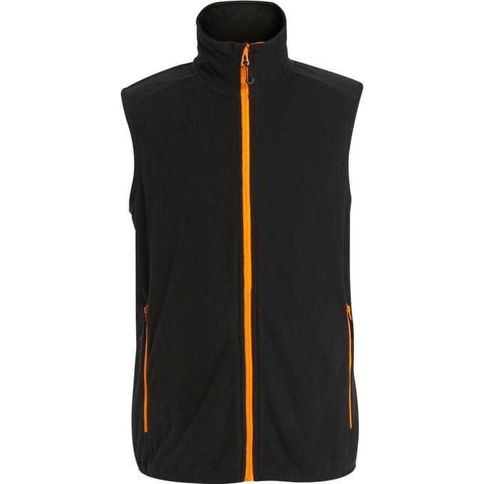 Regatta Heren Navigate Fleece Gilet (Zwart/Oranje Pop)