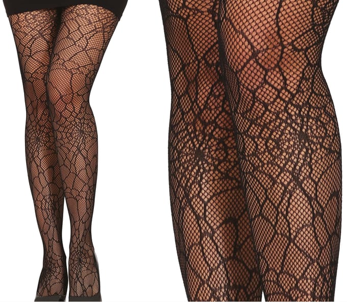 Patroon Kousen Web Spinnenweb Spin Halloween Carnaval Kostuum black