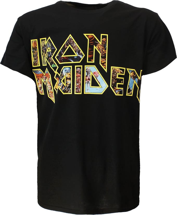 Iron Maiden Eddie Logo T-Shirt - Officiële Merchandise - M