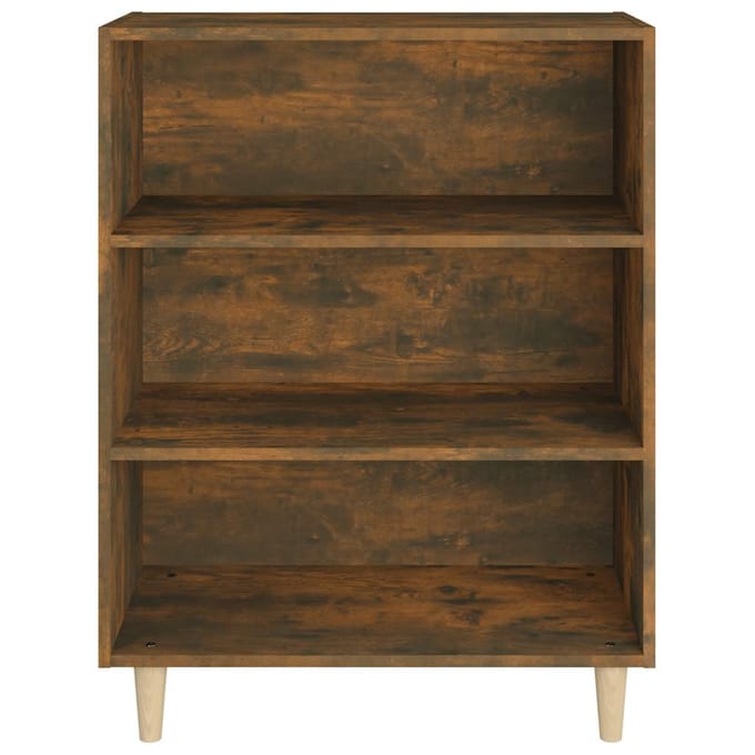 vidaXL - Dressoir - 69,5x32,5x90 - cm - bewerkt - hout - gerookt - eikenkleurig