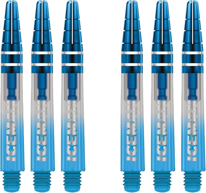Dartschachten Transparant Nitrotech - 2 Sets (6 Stuks)