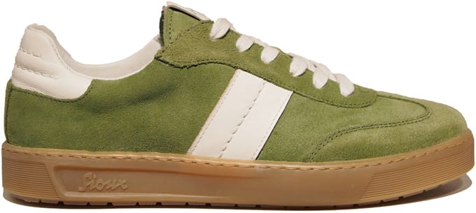 Sioux groene suède dames sneakers
