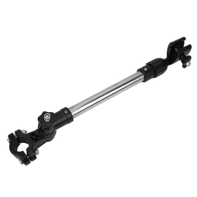 Bicycle Umbrella Bracket Support Mount Adjustable Sunshade Stainless Steel for Wheelchair Stroller gray