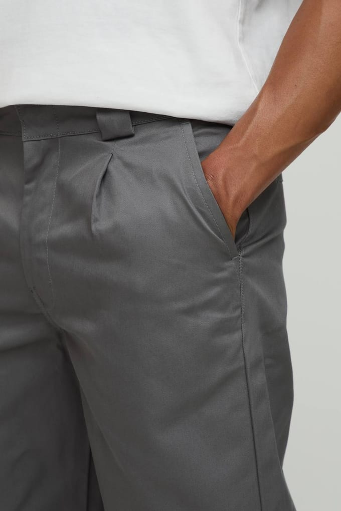 Relaxed Fit Plooifront Work 365 Pantalon | Charcoal | Size 30