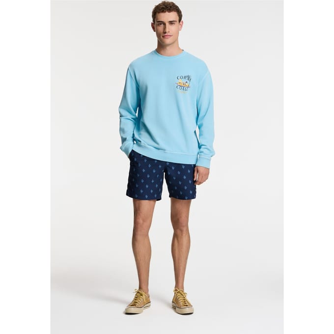 Shiwi Kyle Relaxed Fit Sweat Sketched Island Blue Sky Taglia: M | Maglioni a maglia Outlet | Uomo | Blu