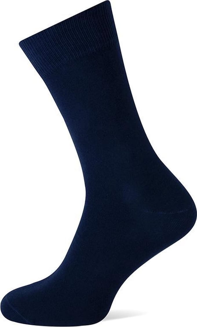 Basset Sokken Heren 6 Pack Naadloos Marine - Maat 39-43