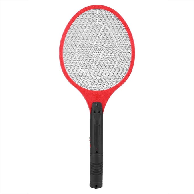 Draadloze Oplaadbare Elektrische Vliegen Muggen Mepper Bug Zapper Racket Insecten Doder Blauw rood