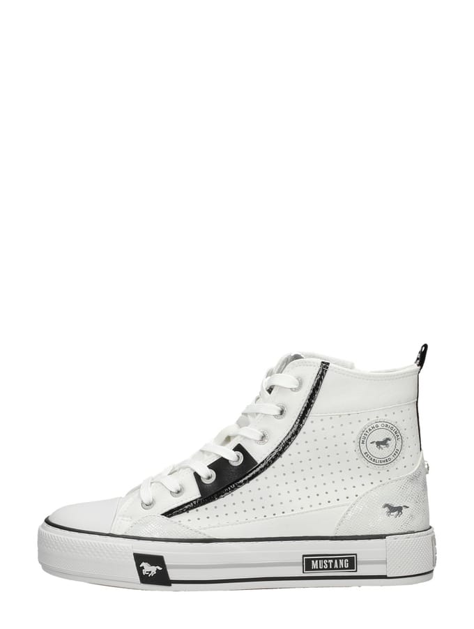 Mustang Veterschoenen Hoog Veterschoenen Hoog - Wit - Maat 40