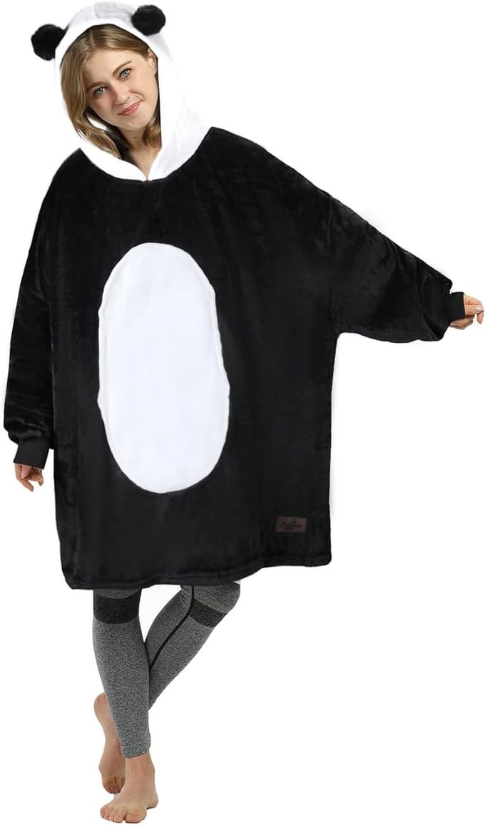 Oversized Sherpa Hoodie Deken met Capuchon